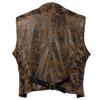Matteo Traditional Vest – Rustic Waistcoat with Rivet Button Detail-Brown-S-State of Style