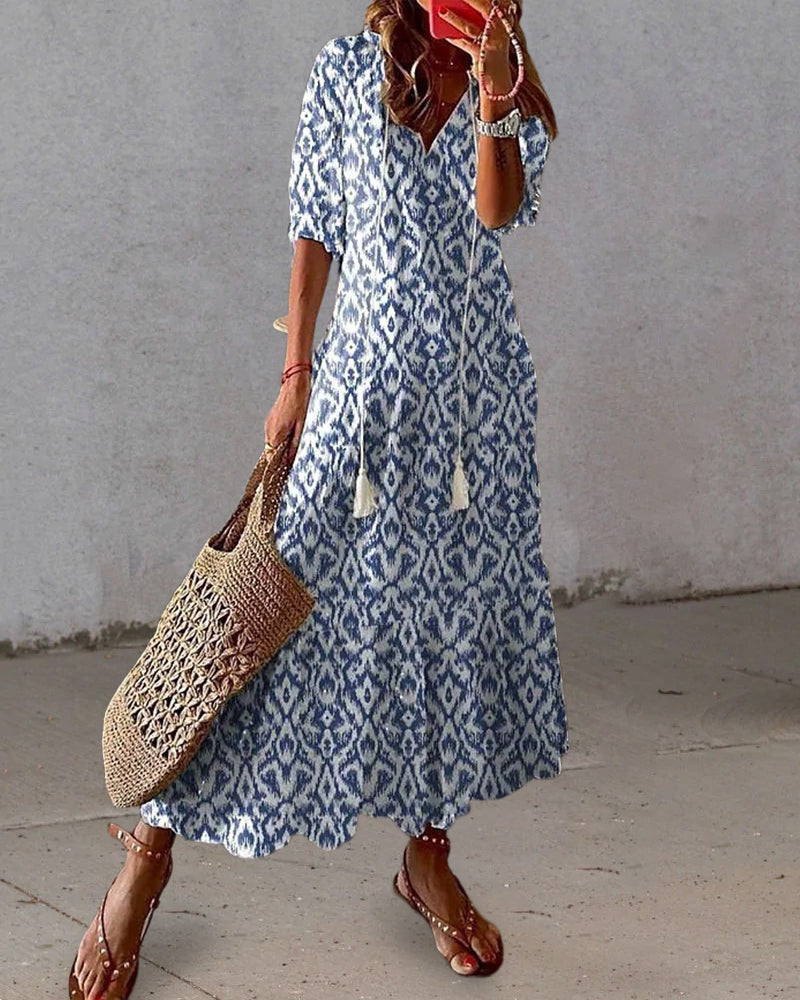 Maxi Dress - Elara-Blue-S-State of Style