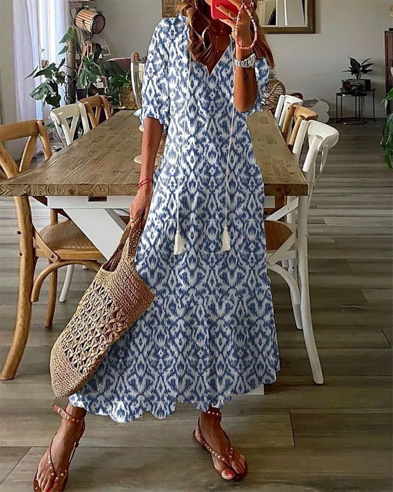 Maxi Dress - Elara-Blue-S-State of Style