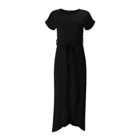 Maxi Dress with Split - Selene-Black-S-State of Style