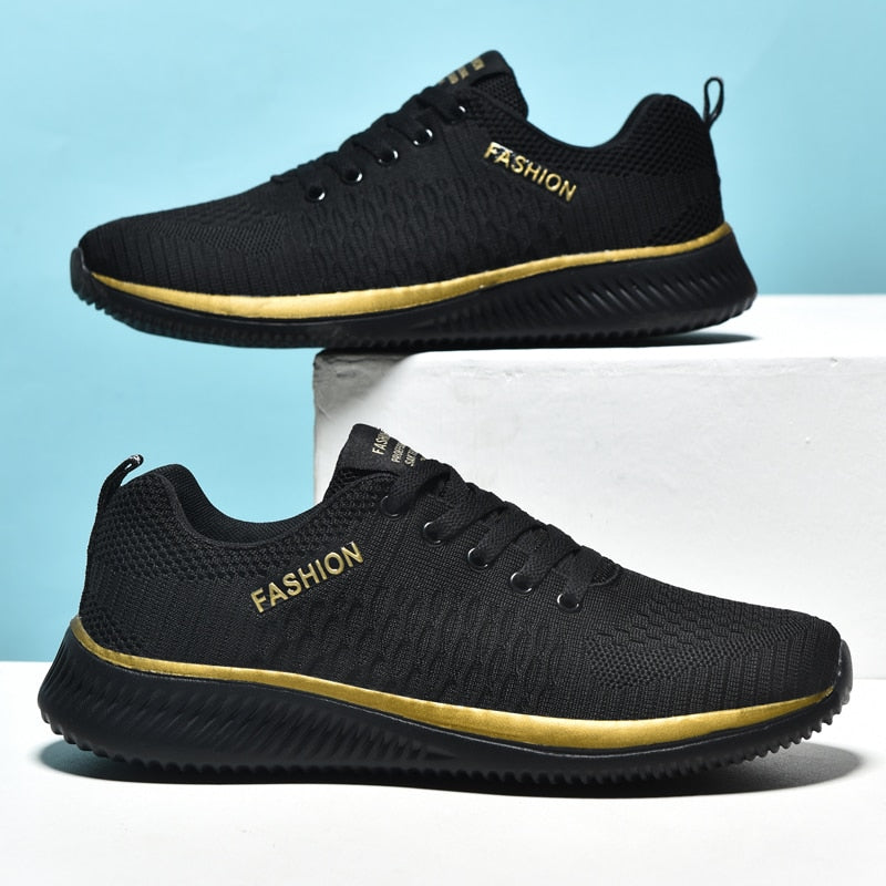 MaxSneakers | Women's Supportive Orthopaedic Sneakers-Black and Gold-5.0-State of Style