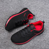 MaxSneakers | Women's Supportive Orthopaedic Sneakers-Black and Red-5.0-State of Style