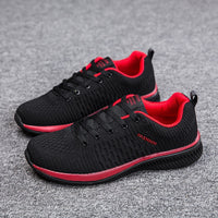 MaxSneakers | Women's Supportive Orthopaedic Sneakers-Black and Red-5.0-State of Style