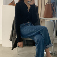 MaykesShirt | Women's Elegant & Cosy Knit Sweater-Black-S-State of Style