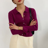 MaykesShirt | Women's Elegant & Cosy Knit Sweater-Purple-S-State of Style