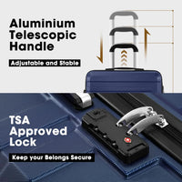 3-Piece Hard-Shell Spinner Luggage Set with TSA Lock and Organised Interior
