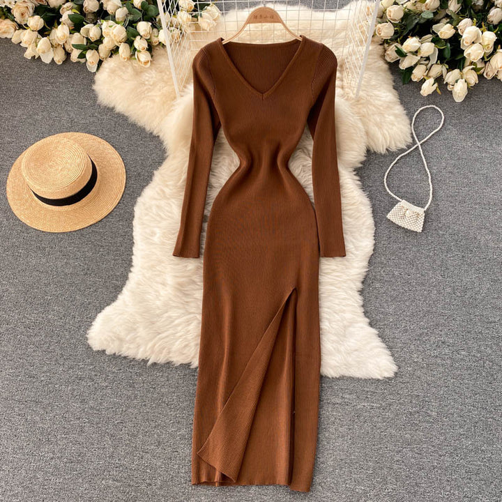 MeasDress I Knitted Dress For Women | Stylish & Comfortable-Coffee-One size-State of Style