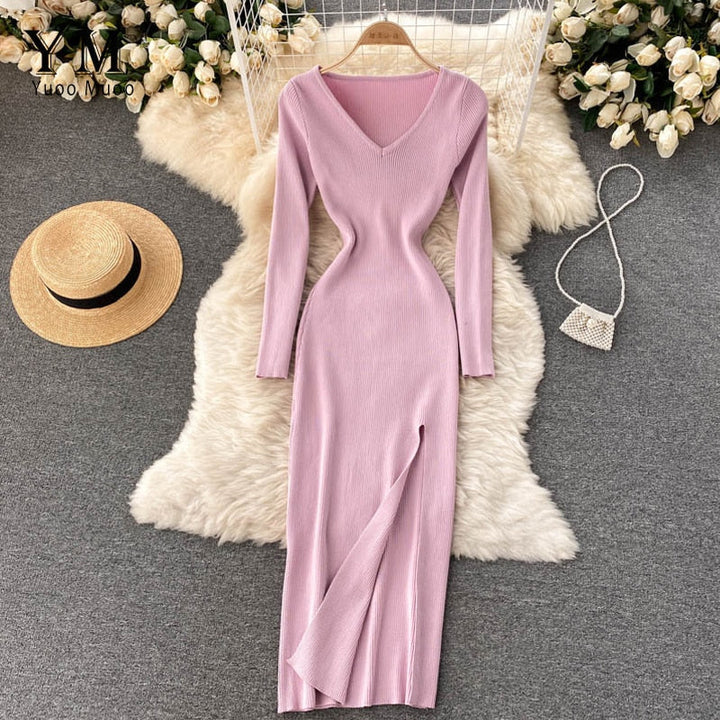 MeasDress I Knitted Dress For Women | Stylish & Comfortable-Pink-One size-State of Style
