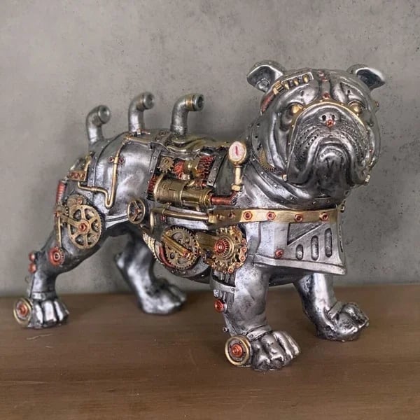 Mechanical Punk Animal Sculptures - GearBeast-Bulldog-State of Style