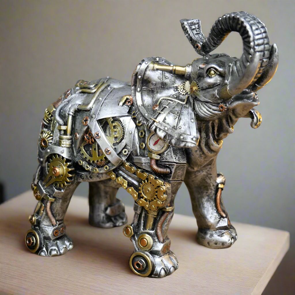 Mechanical Punk Animal Sculptures - GearBeast-Elephant-State of Style