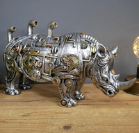 Mechanical Punk Animal Sculptures - GearBeast-Rhino-State of Style