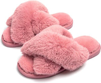 Megan Cross Strap Slippers | Cosy and Stylish-Pink-5.0 - 6.0-State of Style