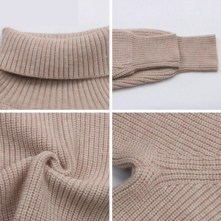 Megan's Sweater | Women's Classic Turtleneck Knit Sweater-Khaki-State of Style