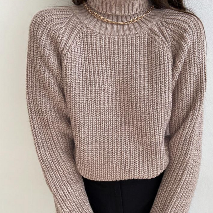 Megan's Sweater | Women's Classic Turtleneck Knit Sweater-Khaki-State of Style
