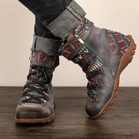 MegansBoots | Women's Retro Bohemian Style Boots-Grey-4.5-State of Style