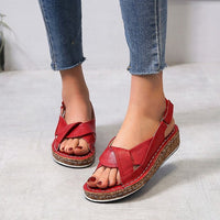 MelanySandals | Women's Supportive Orthopedic Sandals-Red-4.5-State of Style