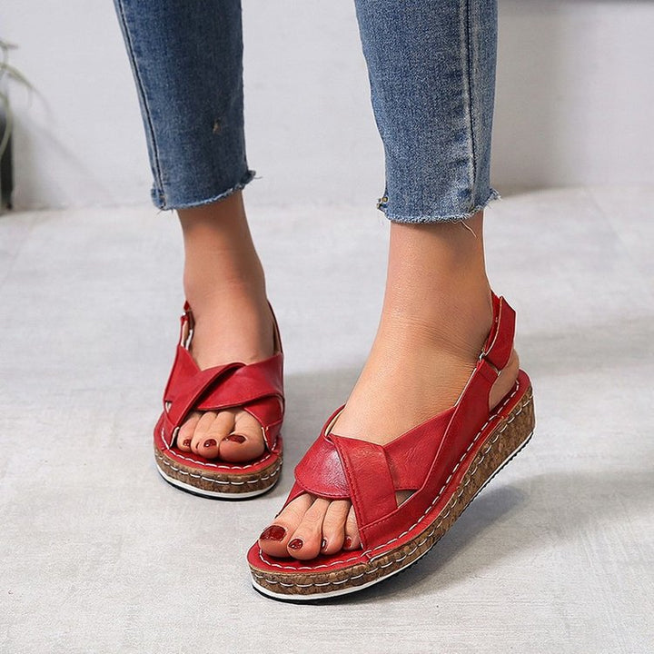 MelanySandals | Women's Supportive Orthopedic Sandals-Red-4.5-State of Style