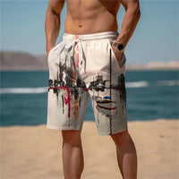 Men's Beach Shorts Cotton 3D Print Breathable Summer Look - Jamal-Printed mixed summer ankle boots-S-State of Style