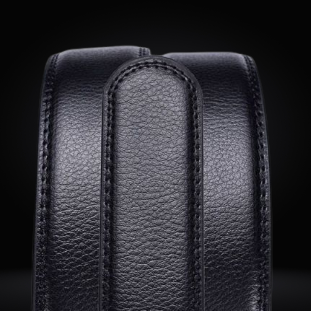 Men's Belt with Automatic Buckle - SnapFit Belt-Black-State of Style