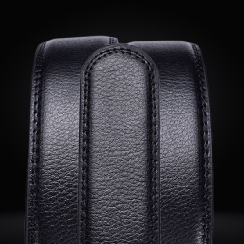 Men's Belt with Automatic Buckle - SnapFit Belt-Black-State of Style