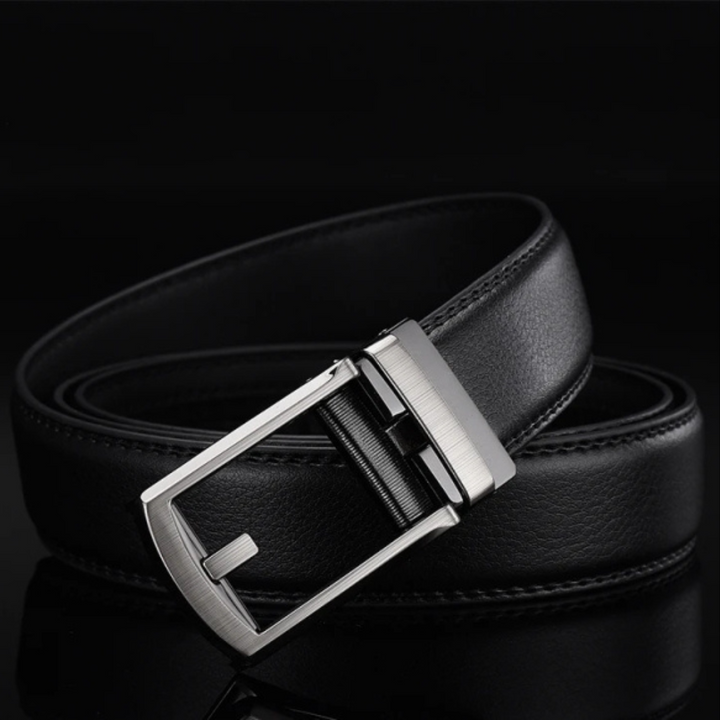 Men's Belt with Automatic Buckle - SnapFit Belt-Black-State of Style