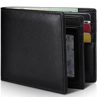 Men's Bifold Genuine Leather RFID Blocking Wallet - StitchCraft-Black-State of Style