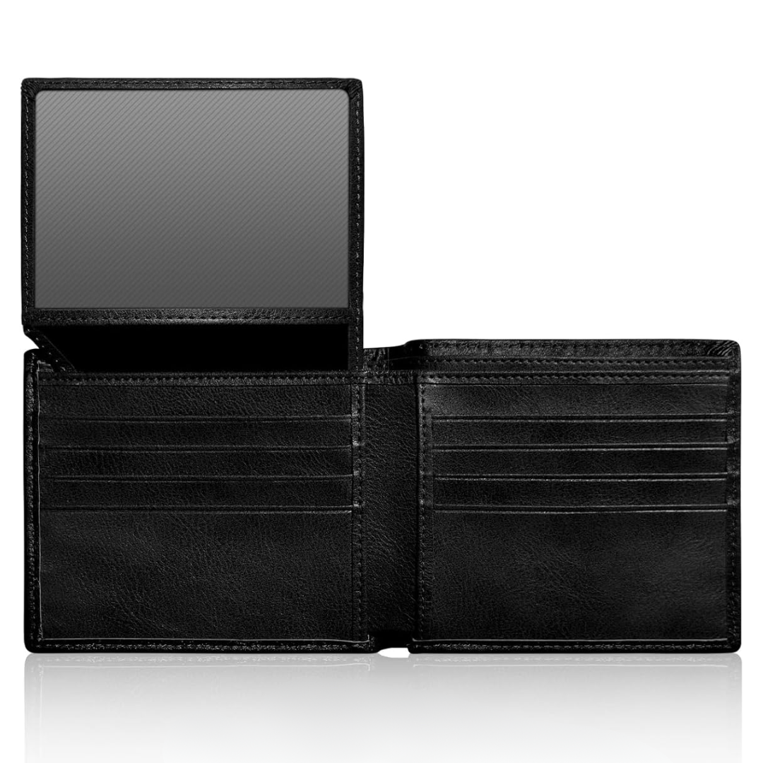 Men's Bifold Wallet made of Top Grain Leather - EliteFold-Black-State of Style