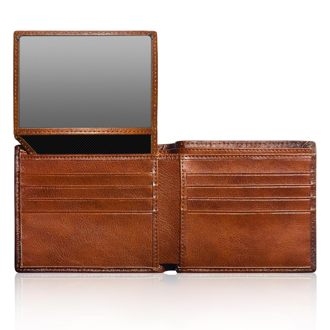 Men's Bifold Wallet made of Top Grain Leather - EliteFold-Brown-State of Style