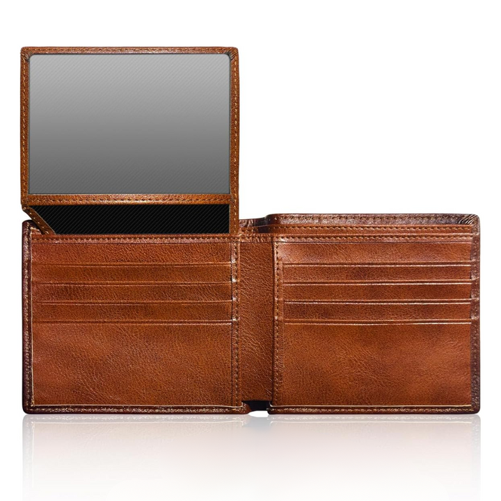 Men's Bifold Wallet made of Top Grain Leather - EliteFold-Brown-State of Style