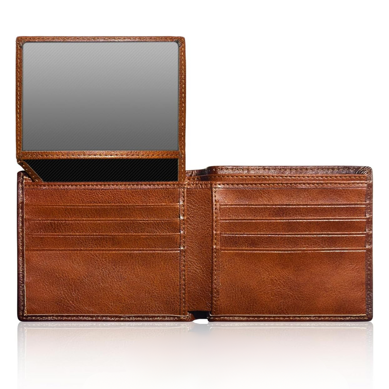 Men's Bifold Wallet made of Top Grain Leather - EliteFold-Brown-State of Style