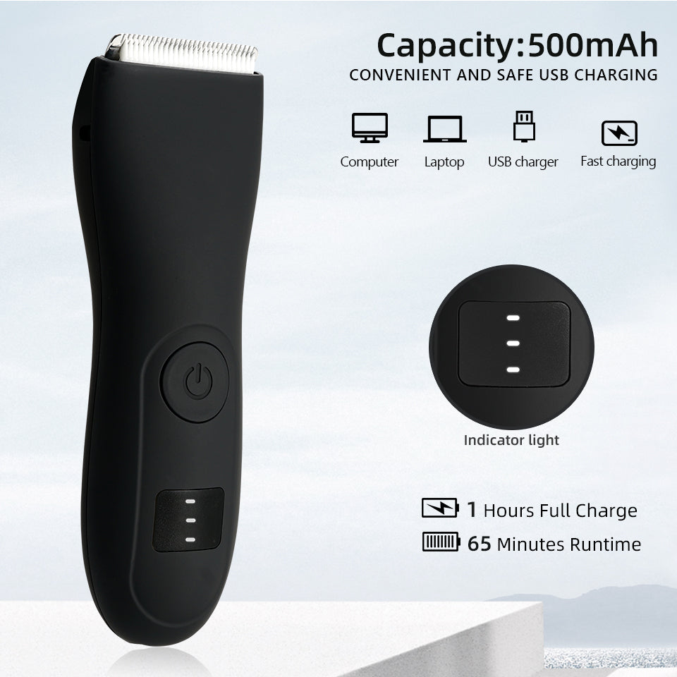 MEN'S BODY HAIR TRIMMER AND LADIES' SHAVER WITH BIKINI AND GROIN GROOMER-State of Style