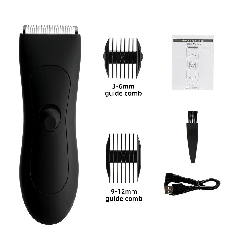 MEN'S BODY HAIR TRIMMER AND LADIES' SHAVER WITH BIKINI AND GROIN GROOMER-State of Style