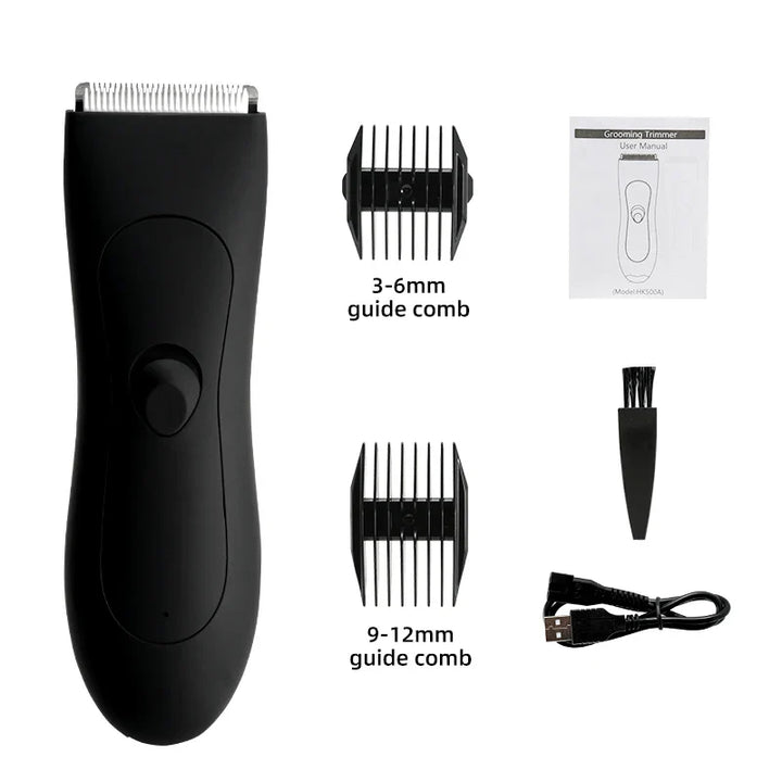 MEN'S BODY HAIR TRIMMER AND LADIES' SHAVER WITH BIKINI AND GROIN GROOMER-State of Style