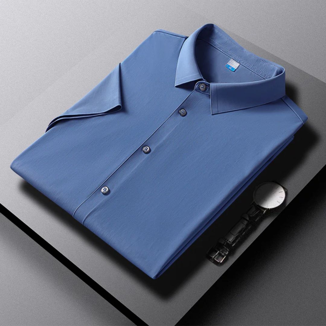 Men's Button-Up Polo Shirt | Classic & Comfortable-Deep Blue-XS-State of Style
