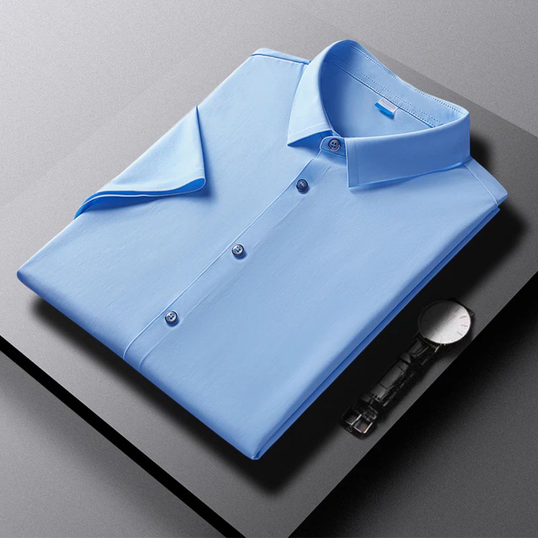 Men's Button-Up Polo Shirt | Classic & Comfortable-Light Blue-XS-State of Style