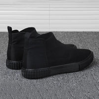Men's Canvas Sneakers with High-Top Design – Lennard-Black-6-State of Style