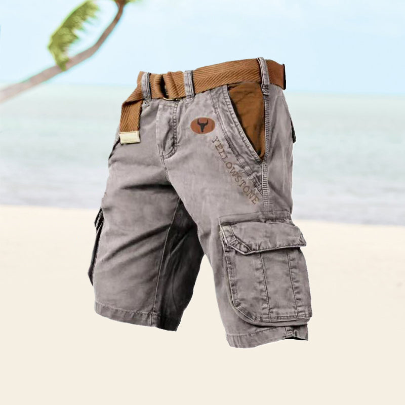 Men's Cargo Shorts - TrekFlex-Apricot-S-State of Style
