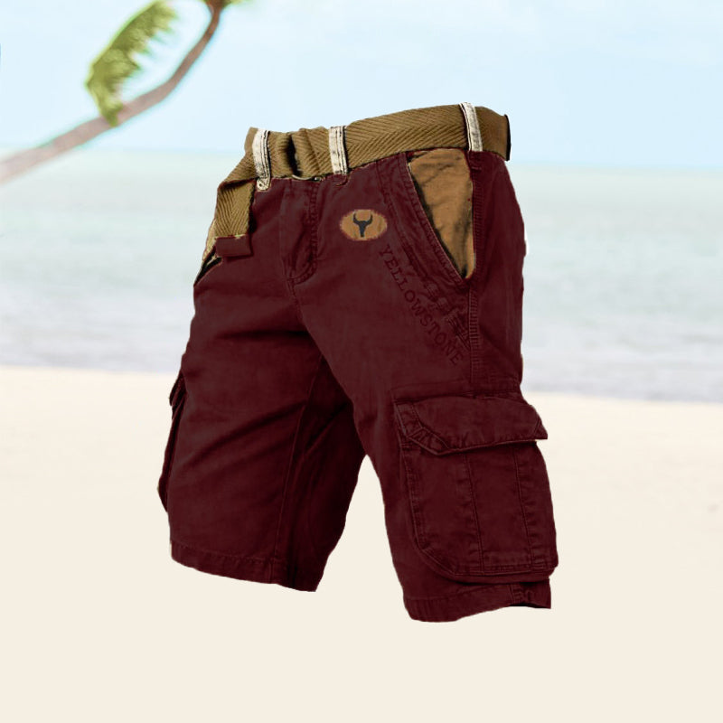 Men's Cargo Shorts - TrekFlex-Bordeaux-S-State of Style