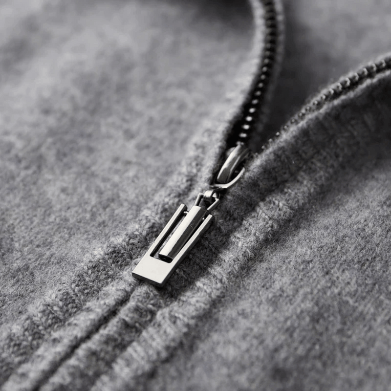 Men's Cashmere Zip Jacket – Laurent-Khaki-S-State of Style