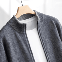 Men's Cashmere Zip Jacket – Laurent-Khaki-S-State of Style