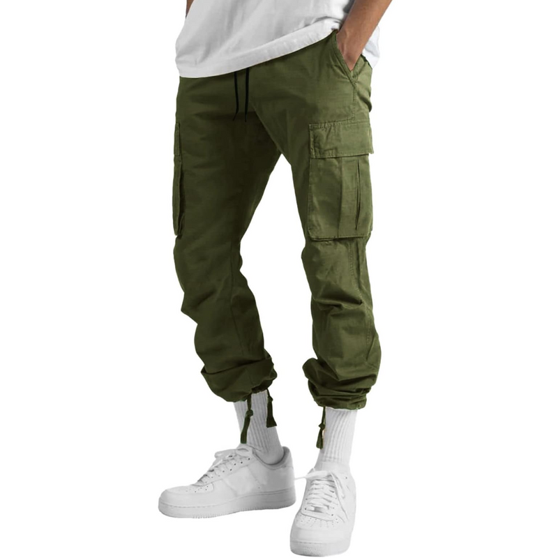 Men's Casual Cargo Joggers - Vincent-Beige Grey-S-State of Style