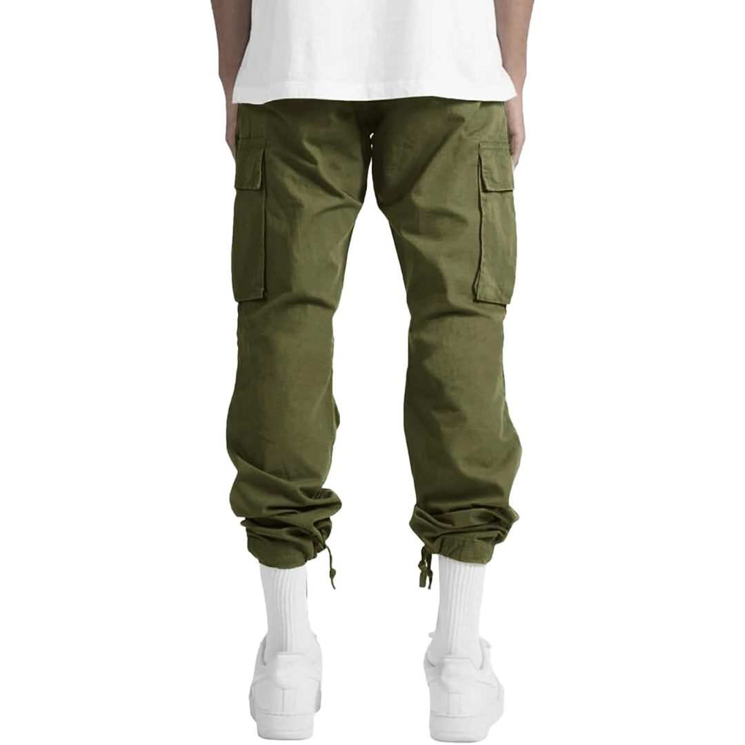 Men's Casual Cargo Joggers - Vincent-Beige Grey-S-State of Style