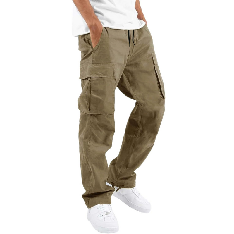 Men's Casual Cargo Joggers - Vincent-Beige Grey-S-State of Style