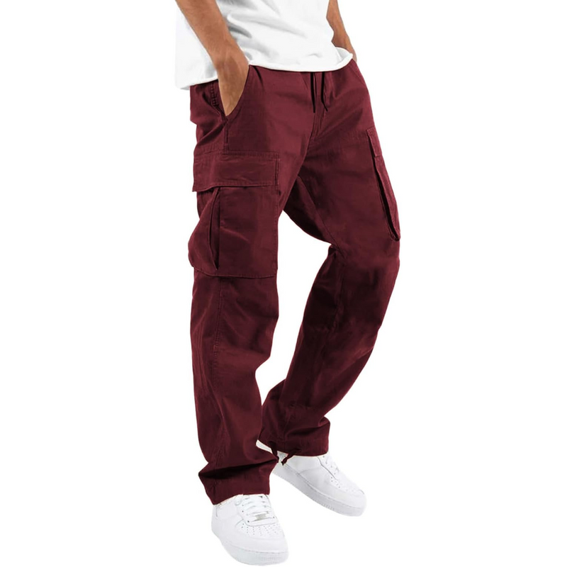 Men's Casual Cargo Joggers - Vincent-Red-S-State of Style