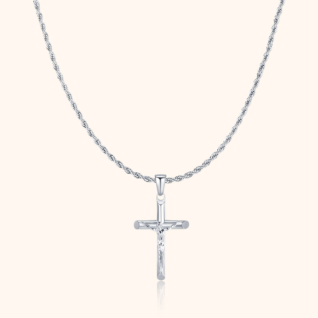Men's chain with cross - Salvator-Silver-State of Style
