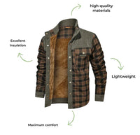 Men's Checked Outdoor Jacket - Mason-Olive Green-S-State of Style