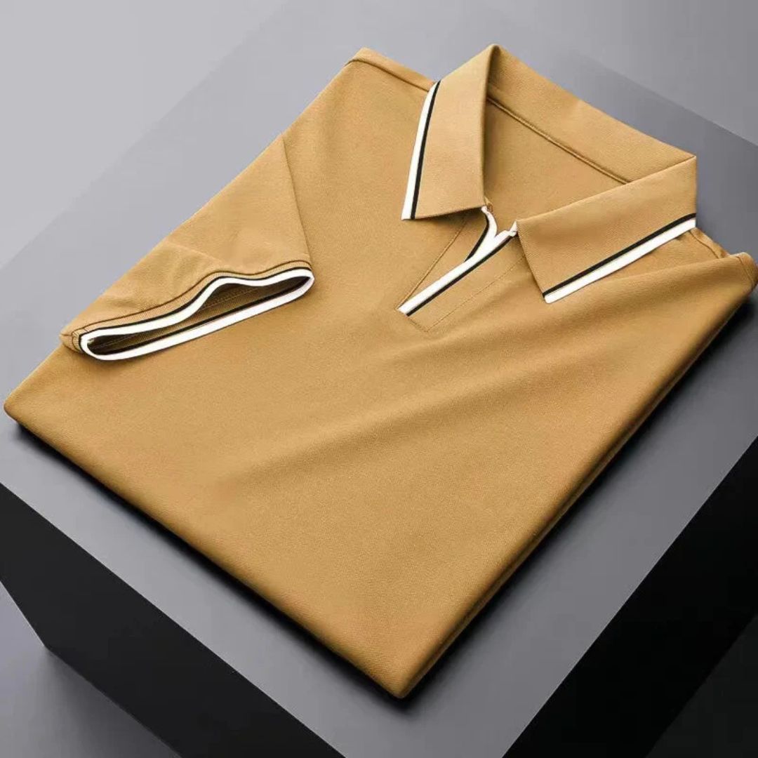Men's Classic Fit Polo Shirt | Comfortable and Stylish-Khaki-S-State of Style