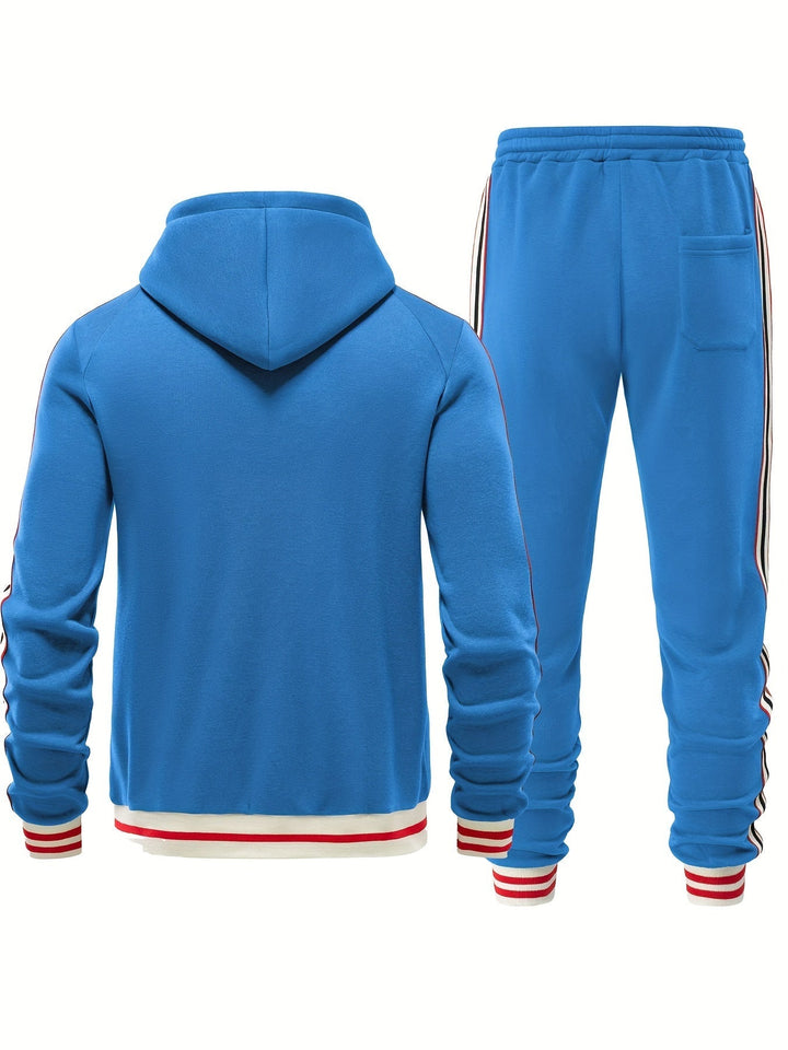 Men's Comfortable Tracksuit - Damon-Navy Blue-S-State of Style