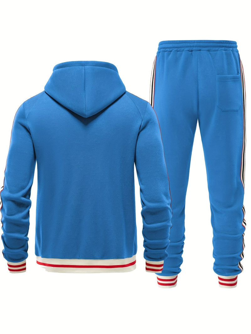 Men's Comfortable Tracksuit - Damon-Navy Blue-S-State of Style