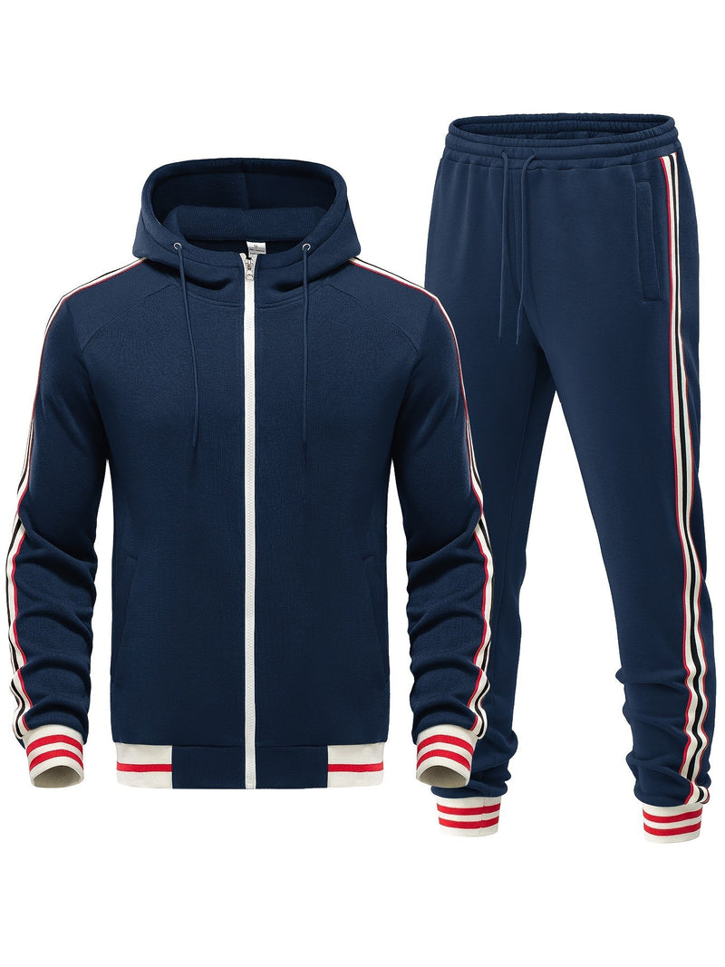 Men's Comfortable Tracksuit - Damon-Navy Blue-S-State of Style